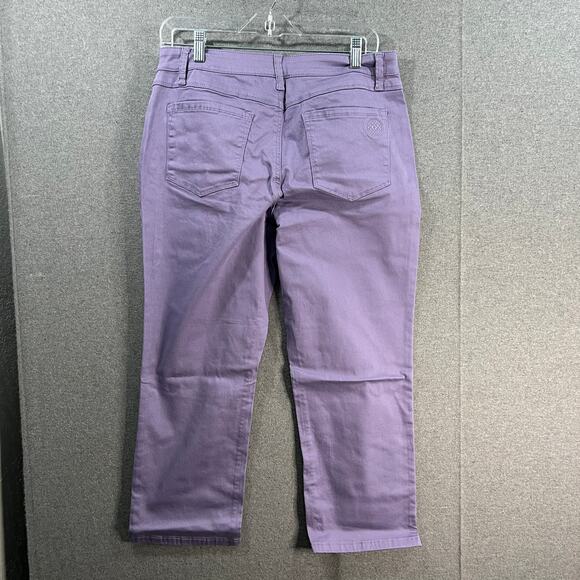 Laurie Felt Wave Denim 5-Pocket Crop Straight Jeans Dusty Lilac, Petite 14 - Picture 2 of 12